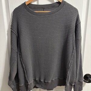 American Eagle Outfitters Waffle Crewneck Top